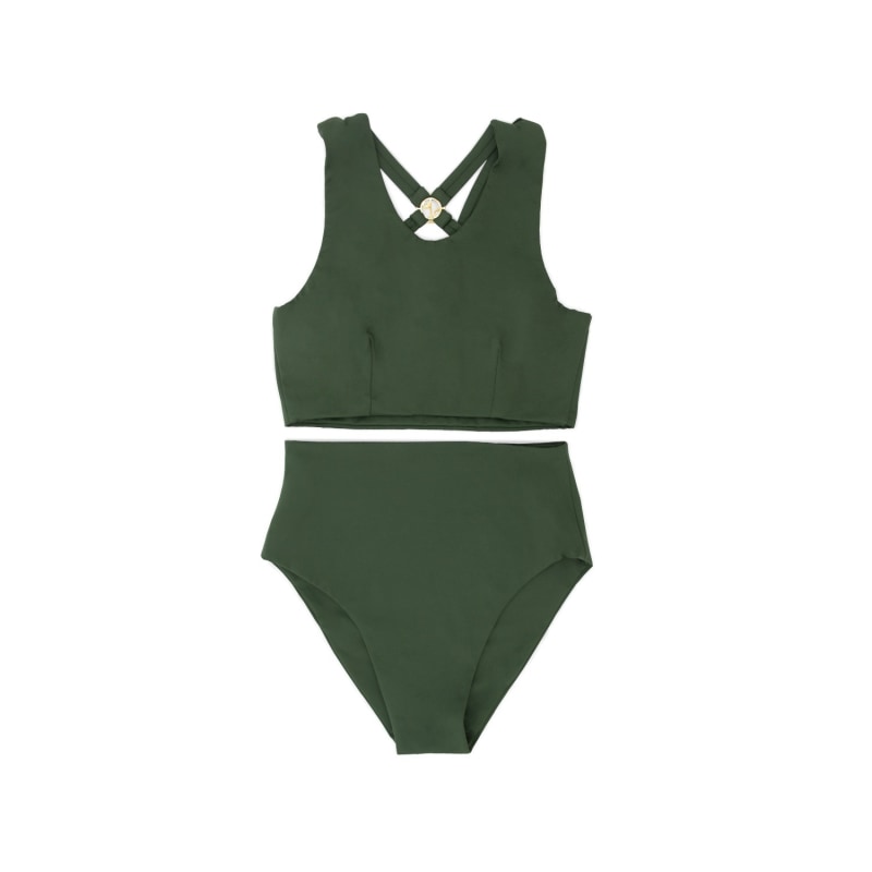 Thumbnail of Syros Crisscross Bikini In Seaweed Green image