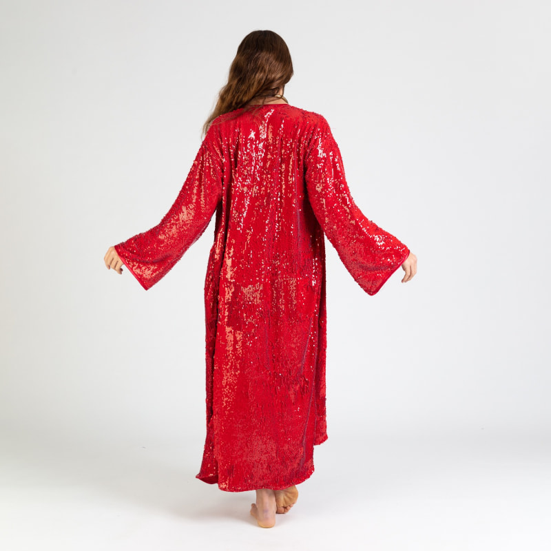 Scarlett - Ruby Red Sequin Robe | Harlow Loves Daisy | Wolf & Badger