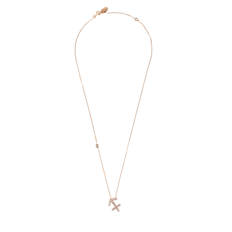 Thumbnail of Zodiac Star Sign Pendant Necklace Rose Gold Sagittarius image