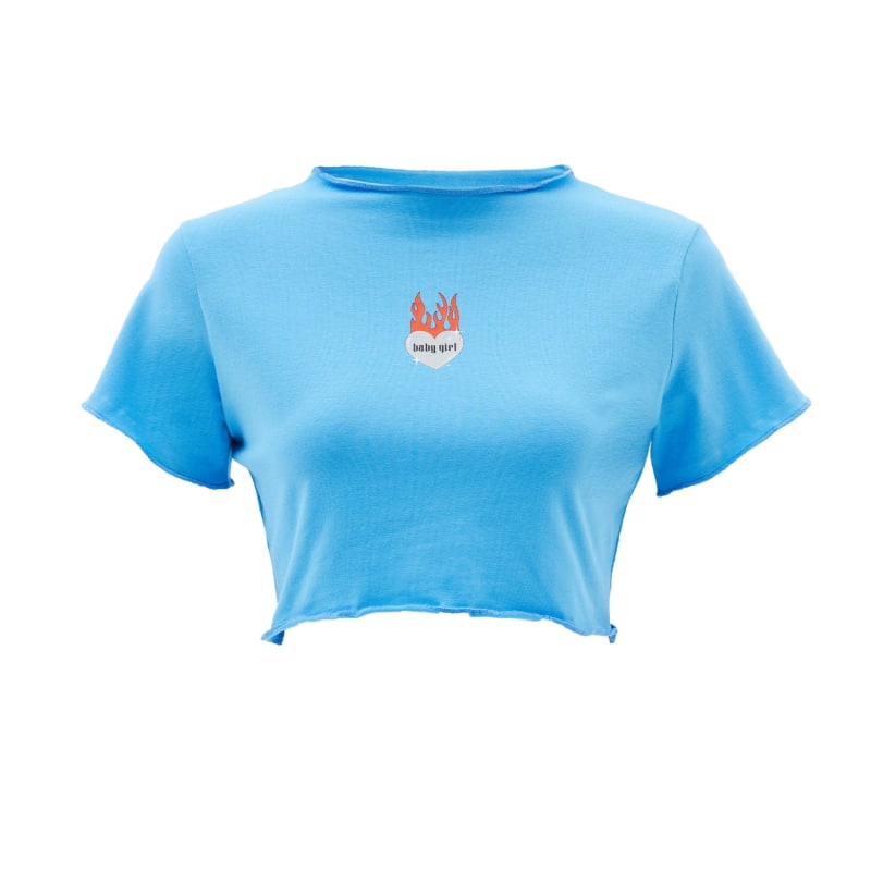 Thumbnail of Baby Girl Crop Top Blue image