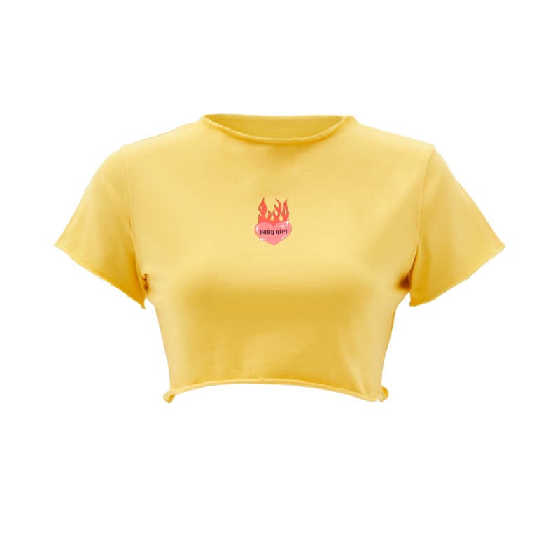 Thumbnail of Baby Girl Crop Top Yellow image