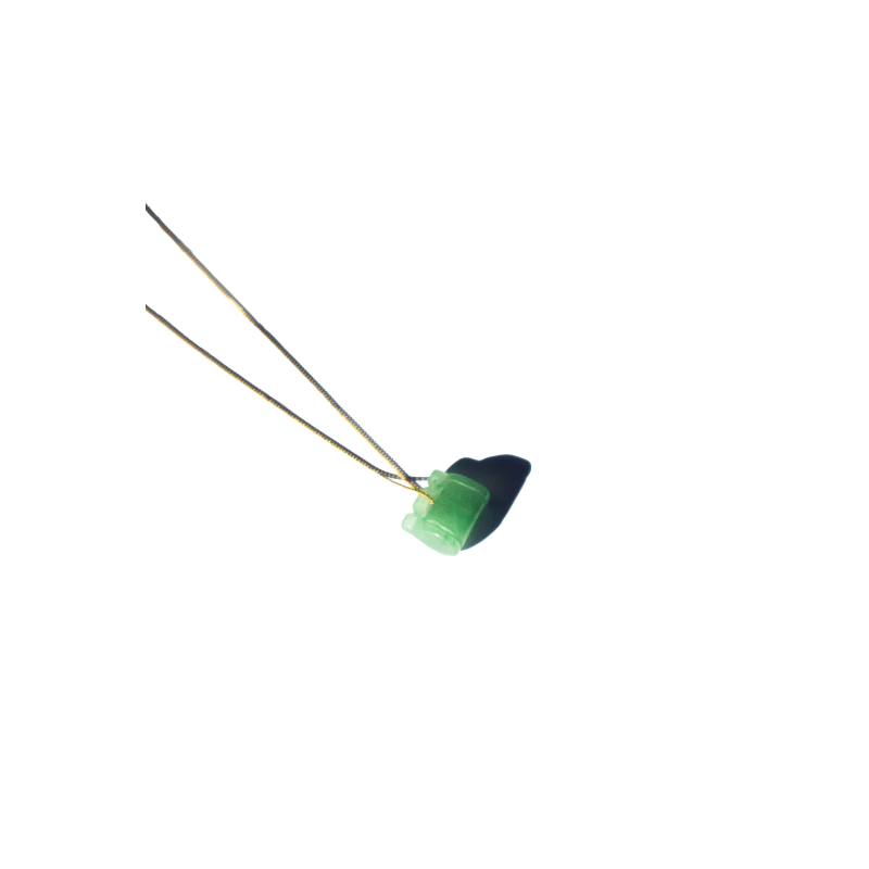 Thumbnail of Baby Lock Jade Stone Pendant Necklace image