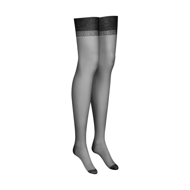 Black seamed nylon stockings clearance