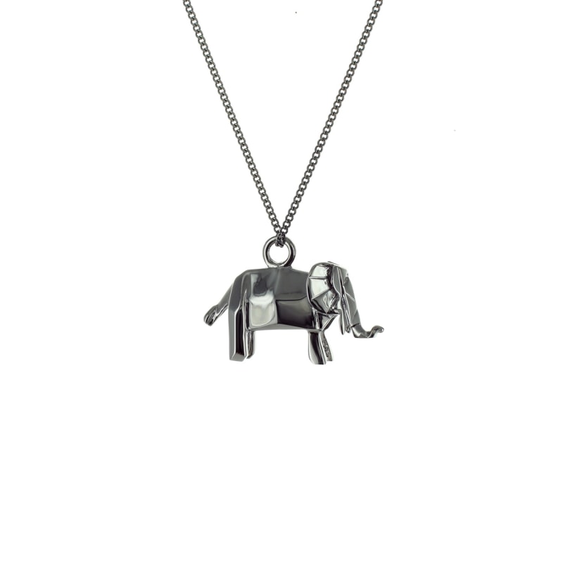 Thumbnail of Mini Elephant Necklace Gun Metal image