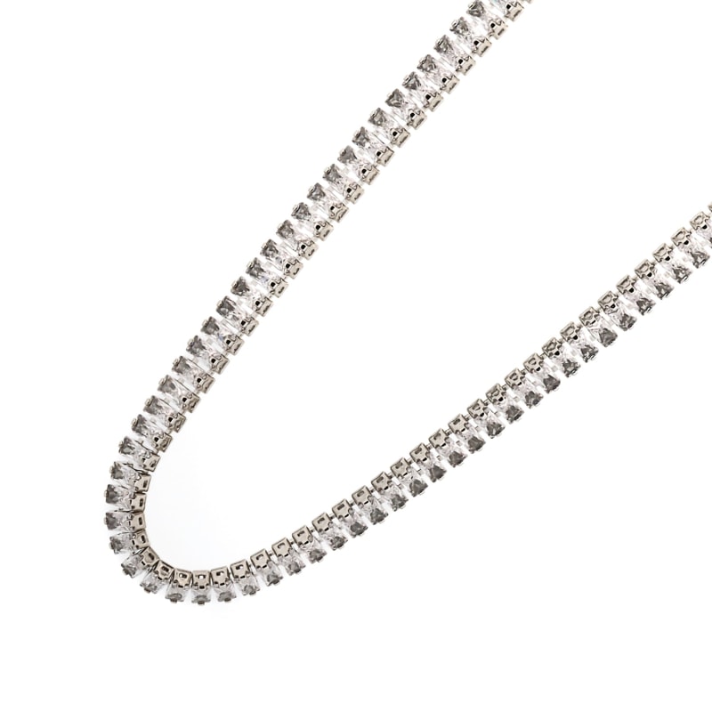 Baguette top choker necklace