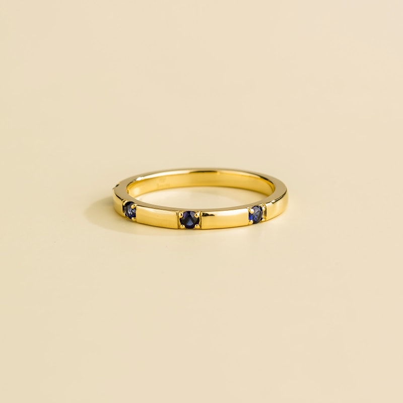 Thumbnail of Balans Gold Ring Set With Blue Sapphire image