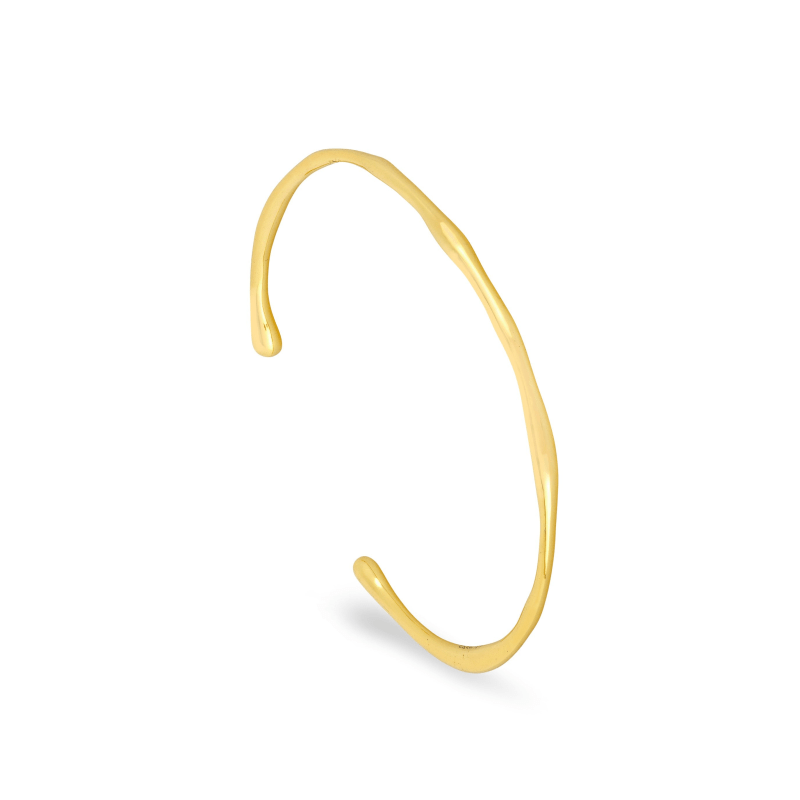 Bamboo Cuff Bangle In Gold Gold Trip Wolf Badger