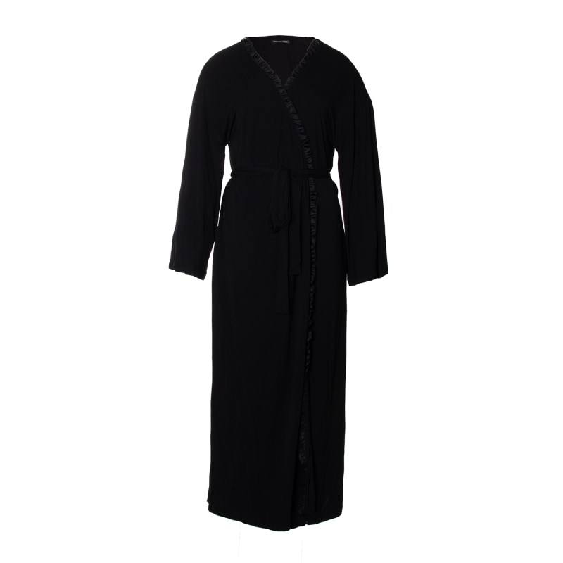 Thumbnail of Bamboo Frill Kimono In Black image