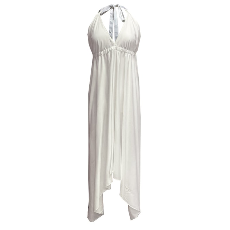 White Silk Dress Scarf