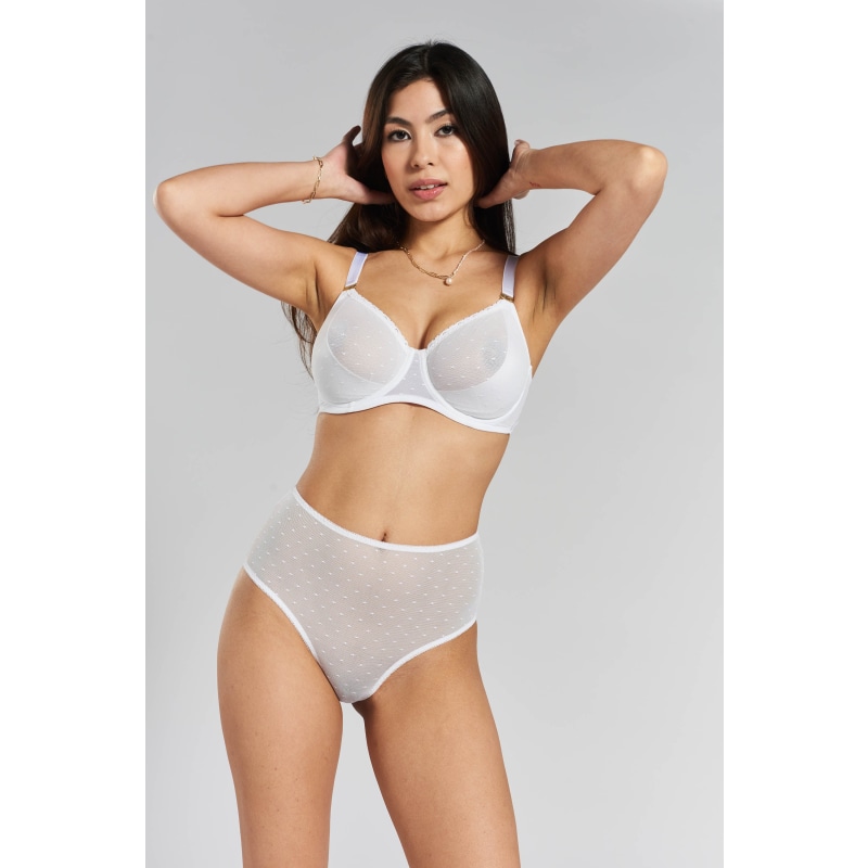 Thumbnail of Banksia Recycled-Tulle High-Rise Briefs - Glacier White image