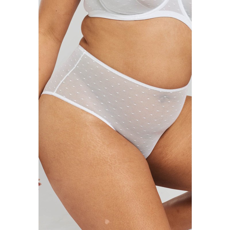 Thumbnail of Banksia Recycled-Tulle High-Rise Briefs - Glacier White image