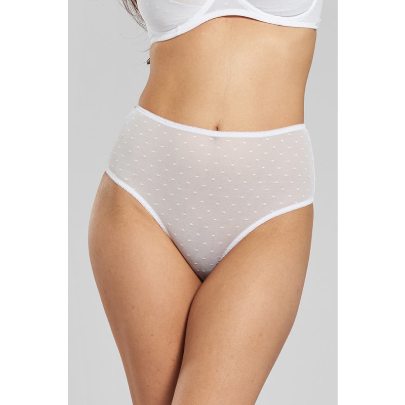 Thumbnail of Banksia Recycled-Tulle High-Rise Briefs - Glacier White image