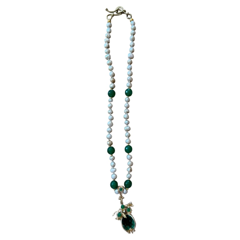 Thumbnail of Baroque Pearl Neckace  - Green Pomegranate image