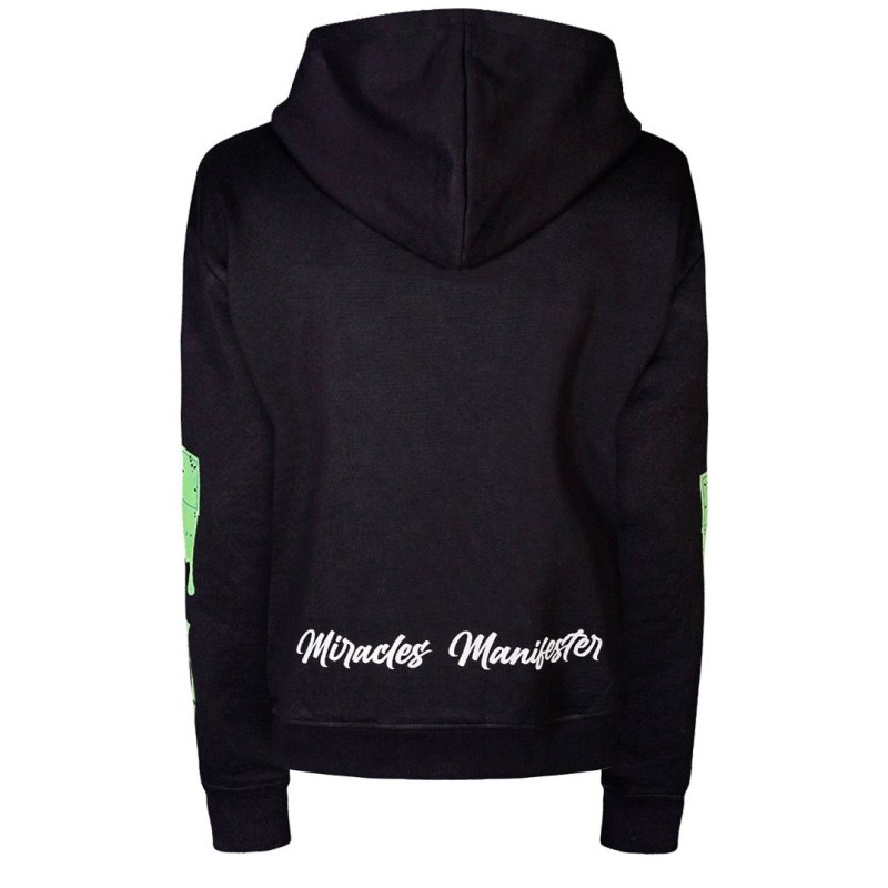 Inspirational Affirmation Hoodie With Reflective Design Black