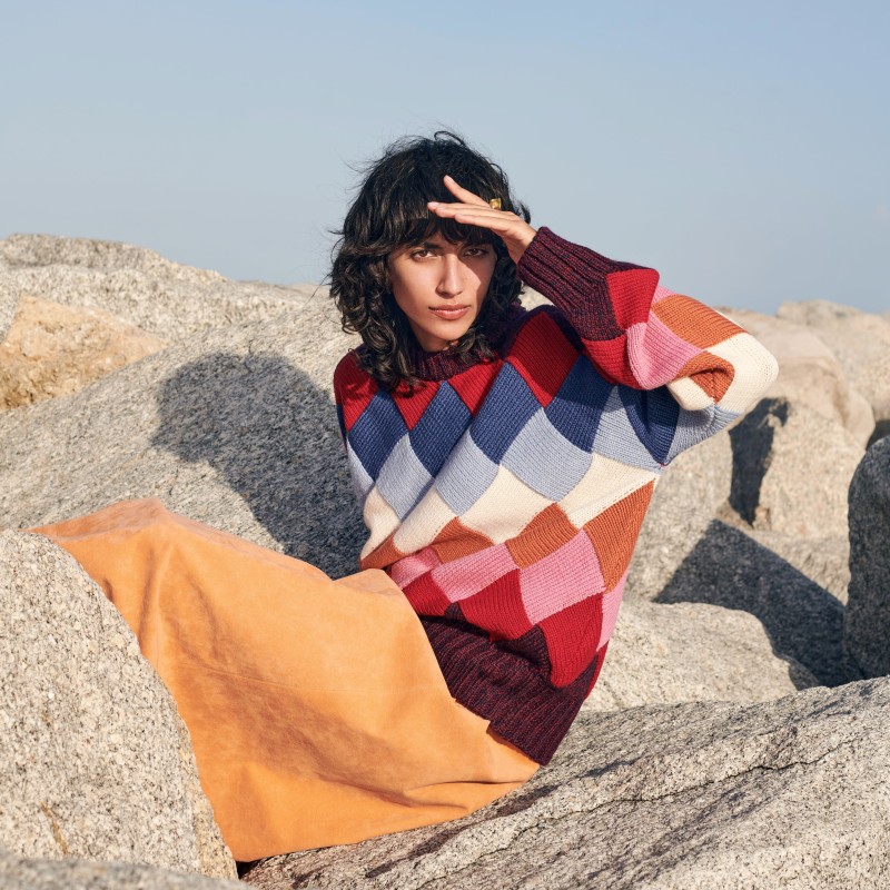 Basket weave shop sweater