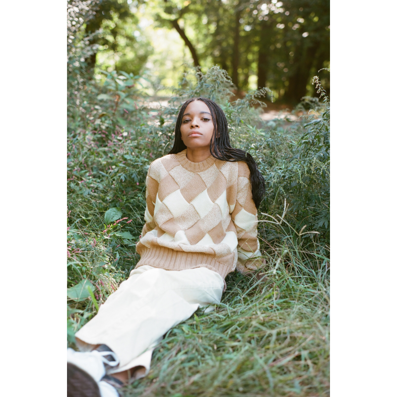 Basket Weave Sweater - Natural by Donna Wilson. 100% lambswool.