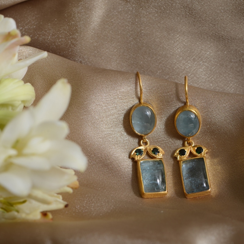 Thumbnail of Bathsheba Aquamarine Drop Earrings image