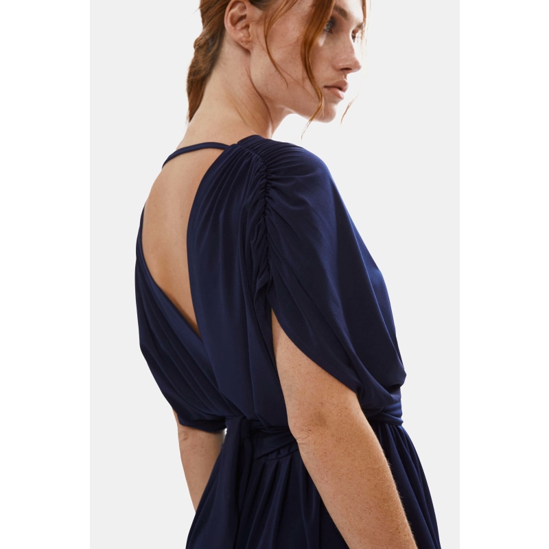 Thumbnail of Batwing Pleated Maxi Dress Navy image