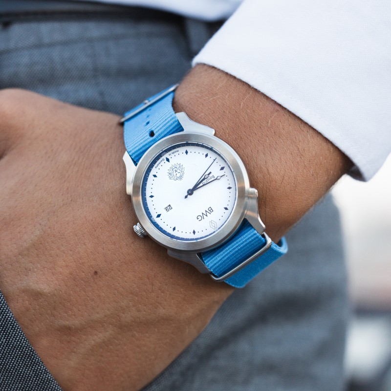 Thumbnail of Bavaria Glacier White Men's Premium Dress Watch Made In Germany image