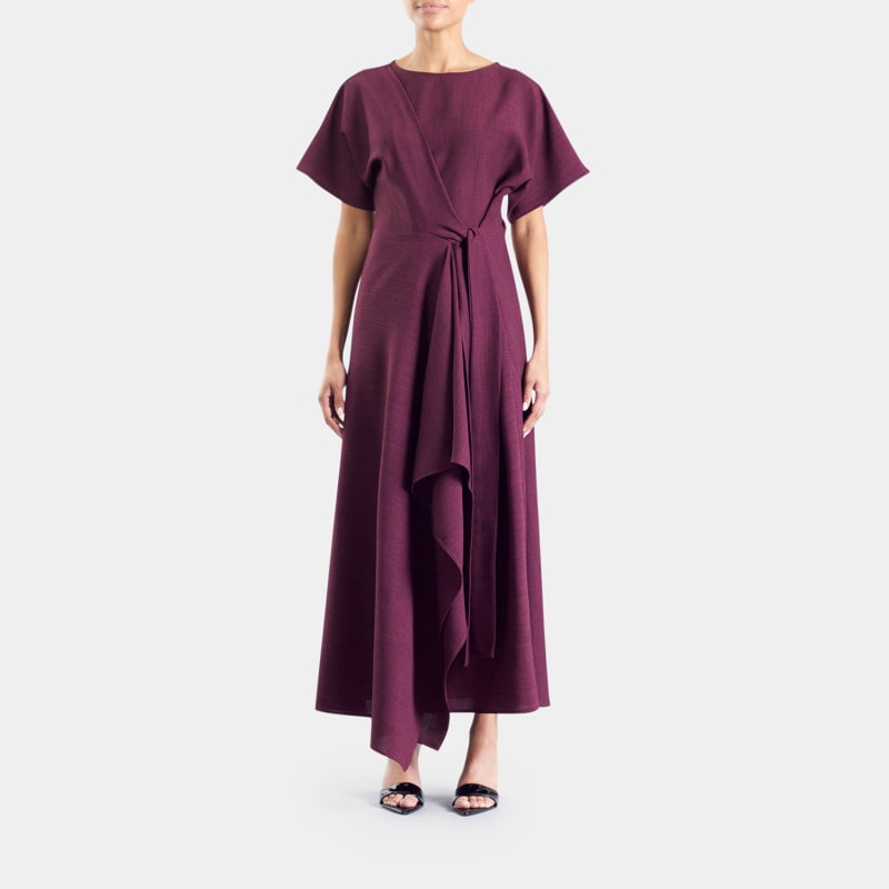 Plum wrap dress hotsell