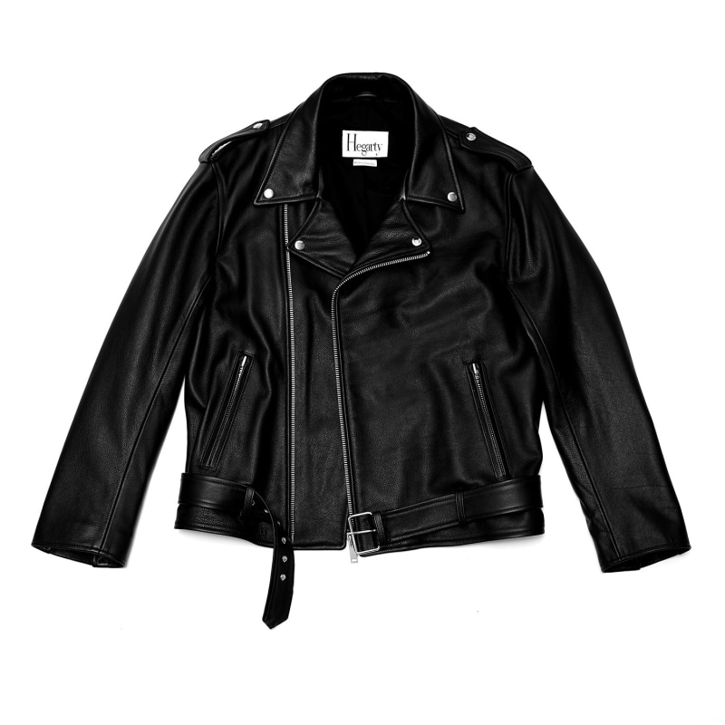 Men s Leather Biker Jacket Hegarty Wolf Badger