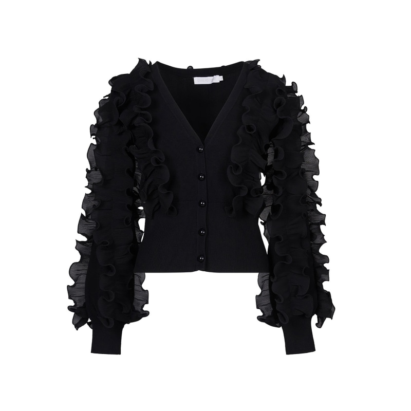 Plus size store ruffle cardigan