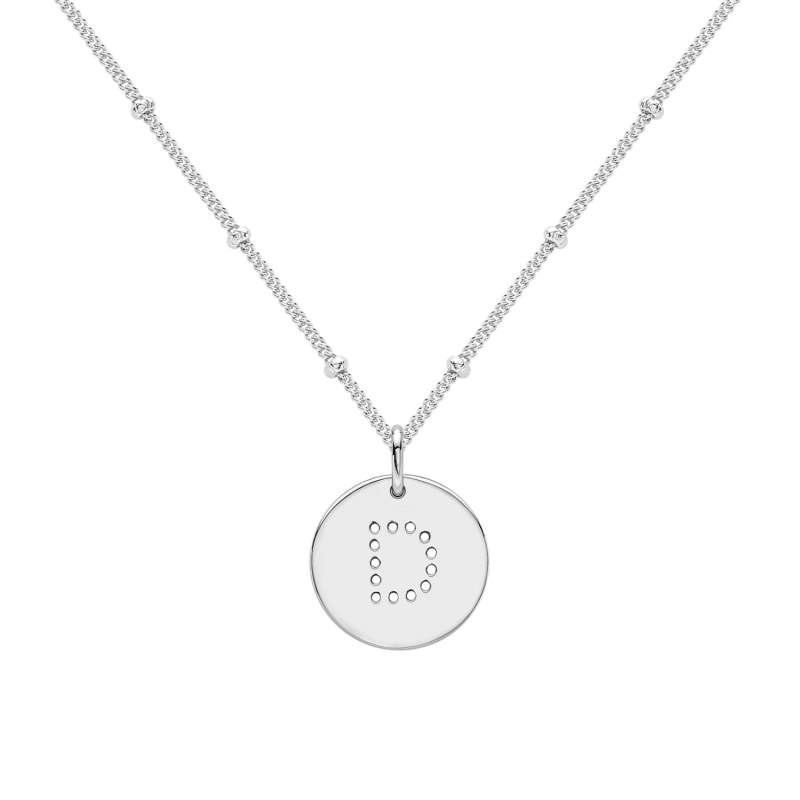 Thumbnail of Silver Alphabet D Necklace image