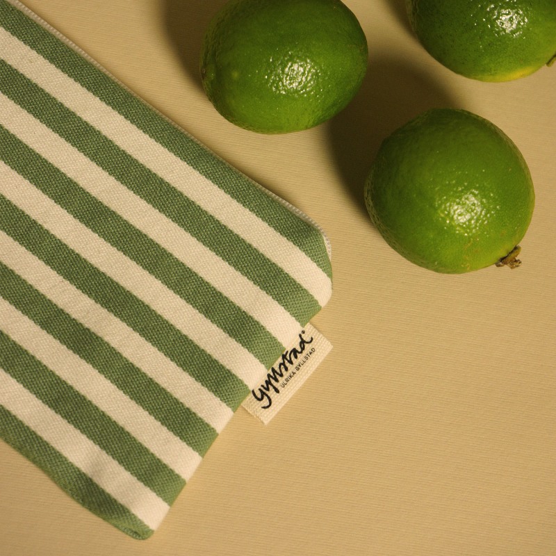 Thumbnail of Bea Stripe Limeleafgreen Makeup Purse S image