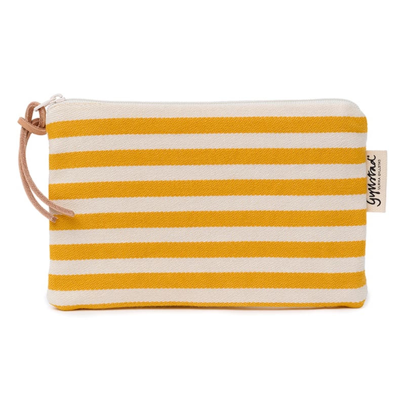 Thumbnail of Bea Stripe Palermo Yellow Makeup Purse image