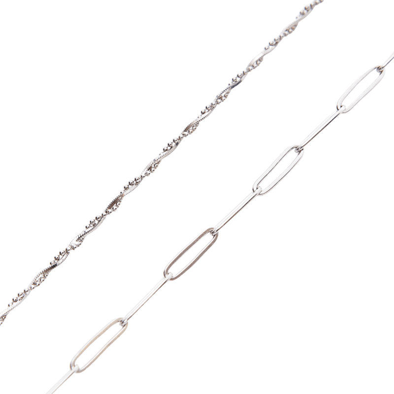 Sterling silver chain and bracelet deals set