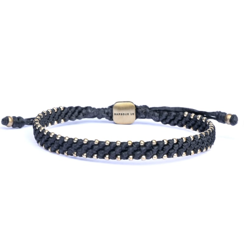 Thumbnail of Beaded Bracelet For Men - Rope & Bronze - Urban Black image