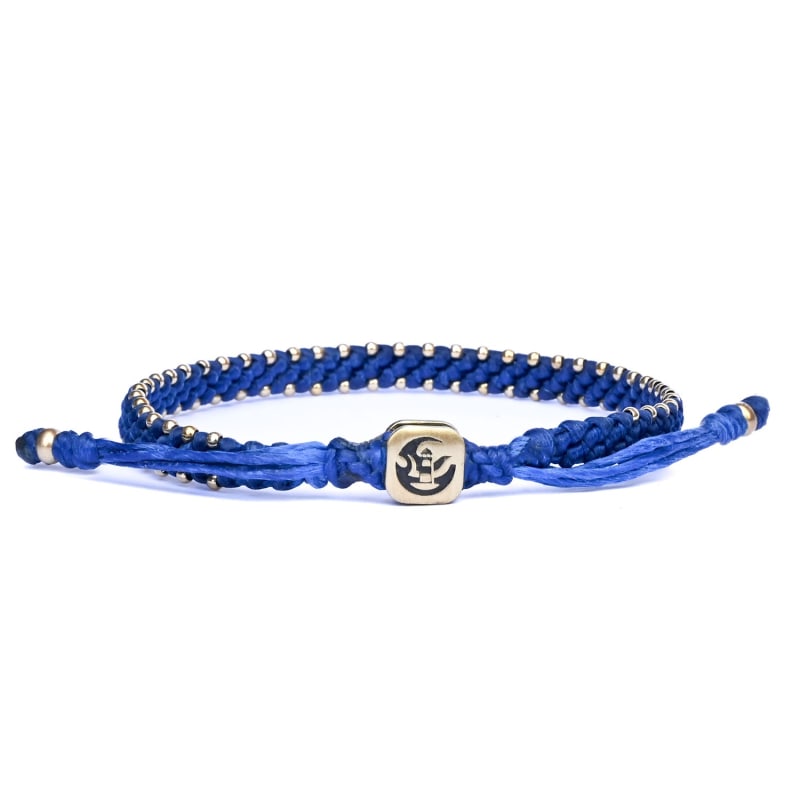 Thumbnail of Beaded Bracelet For Men - Rope & Bronze - Urban Blue image