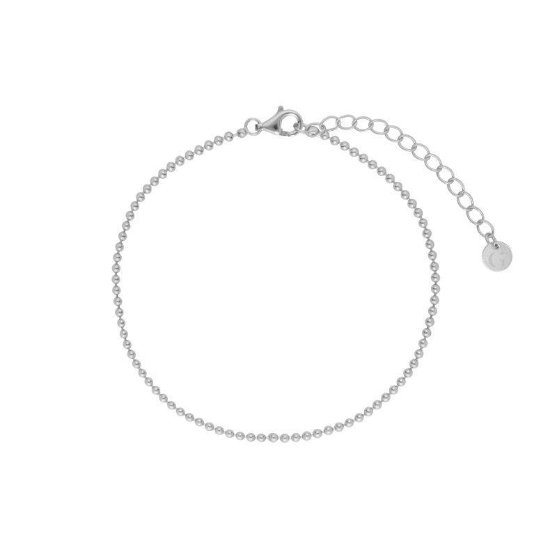 Finish Nail Bracelet Rhodium on Silver Adjustable Length Finish Nail Bracelet Rhodium on Silver Adjustable Length