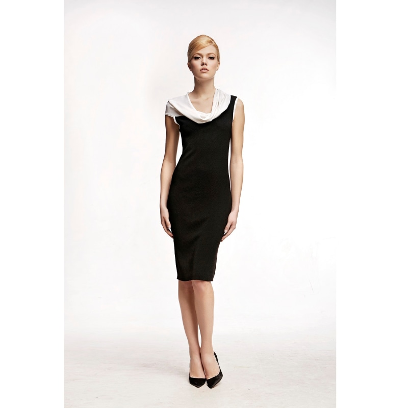 Thumbnail of Sophia Asymmetric Neckline Knitted Dress image