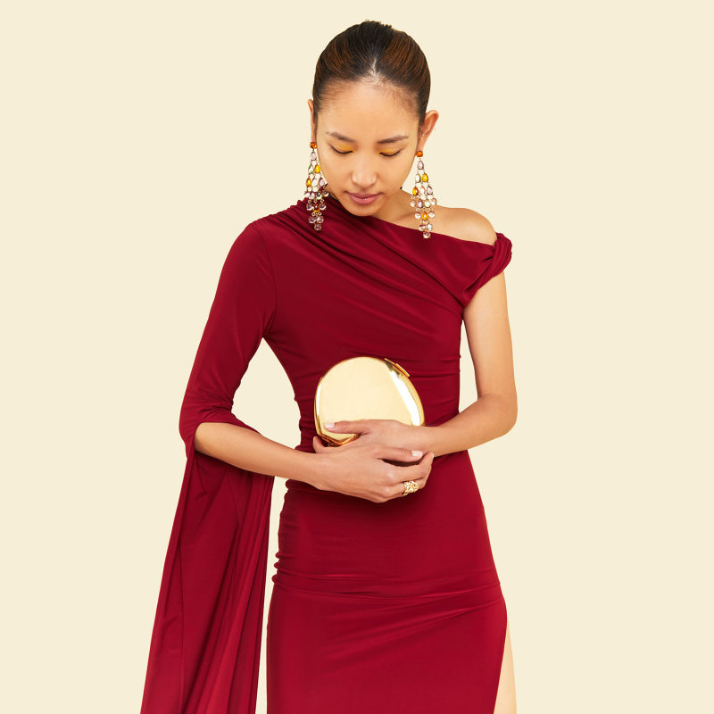 Thumbnail of Begonia Midaxi Dress In Rumba Red image