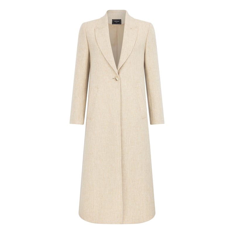 Beige herringbone coat cheap