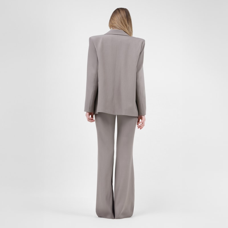 Thumbnail of Beige High-Wasited Flared Trousers image