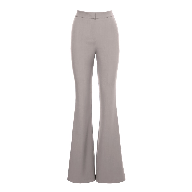 Thumbnail of Beige High-Wasited Flared Trousers image