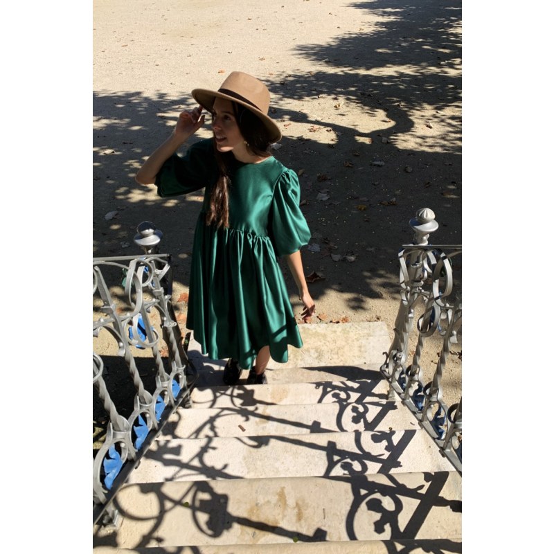 Thumbnail of Beijinho - Puff Sleeves Green Dress image