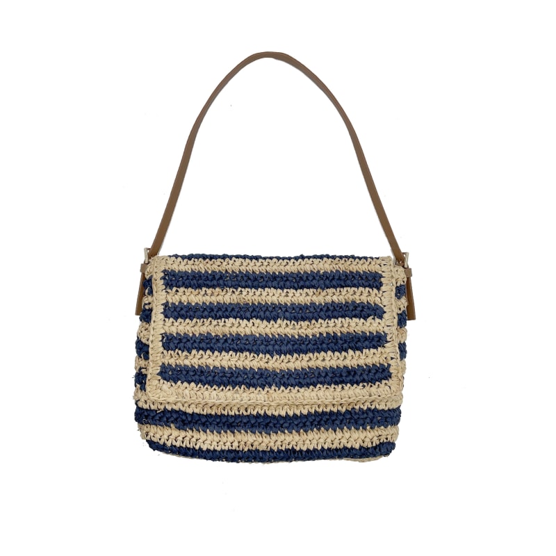 Thumbnail of Bella Crochet Stripe Bag In Navy image