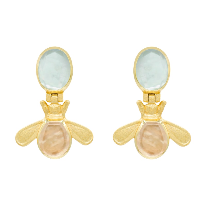 Thumbnail of Belle Earrings In Aqua & Morganite image