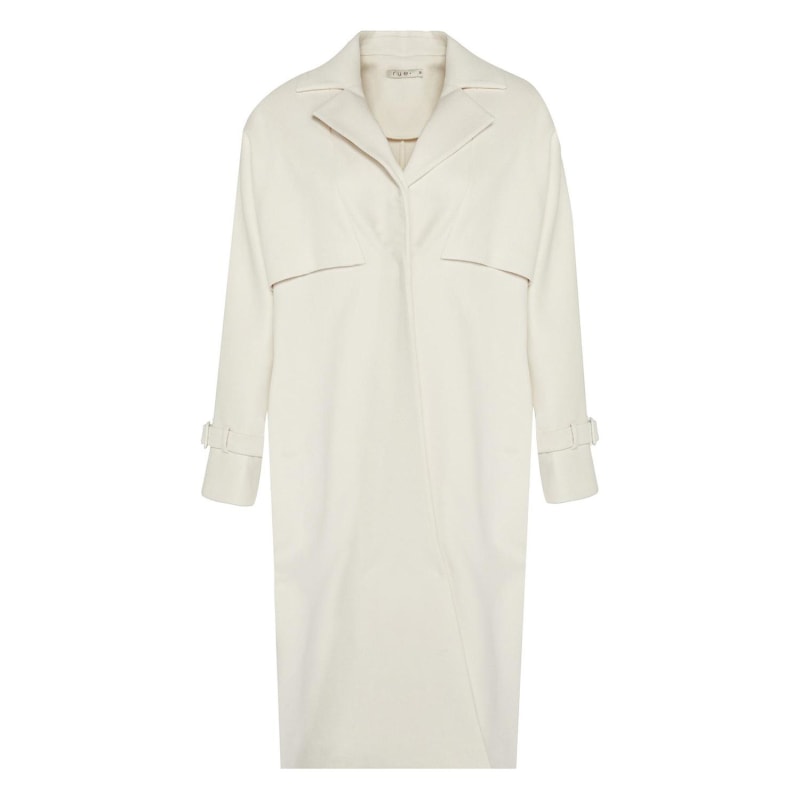 Ecru wool coat hotsell