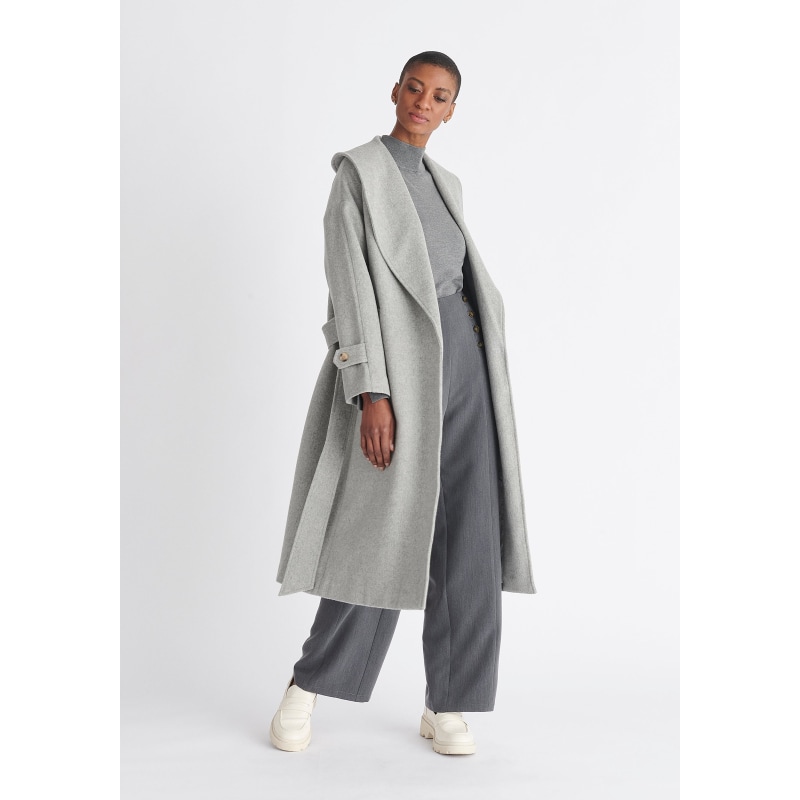 Light gray women's coat discount