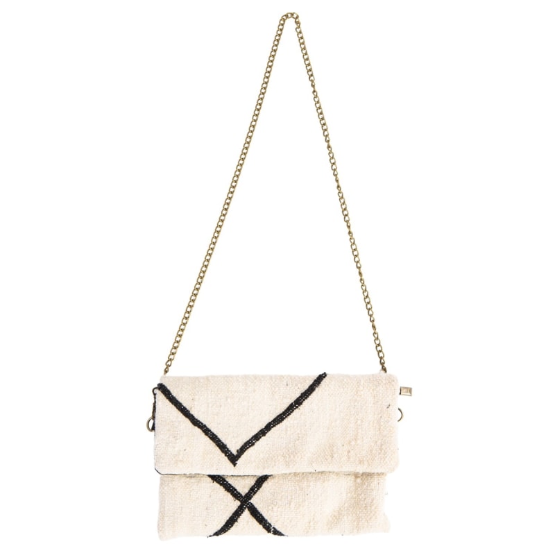 Beni Cream Black Clutch Bag 3 Bohosahara Wolf Badger