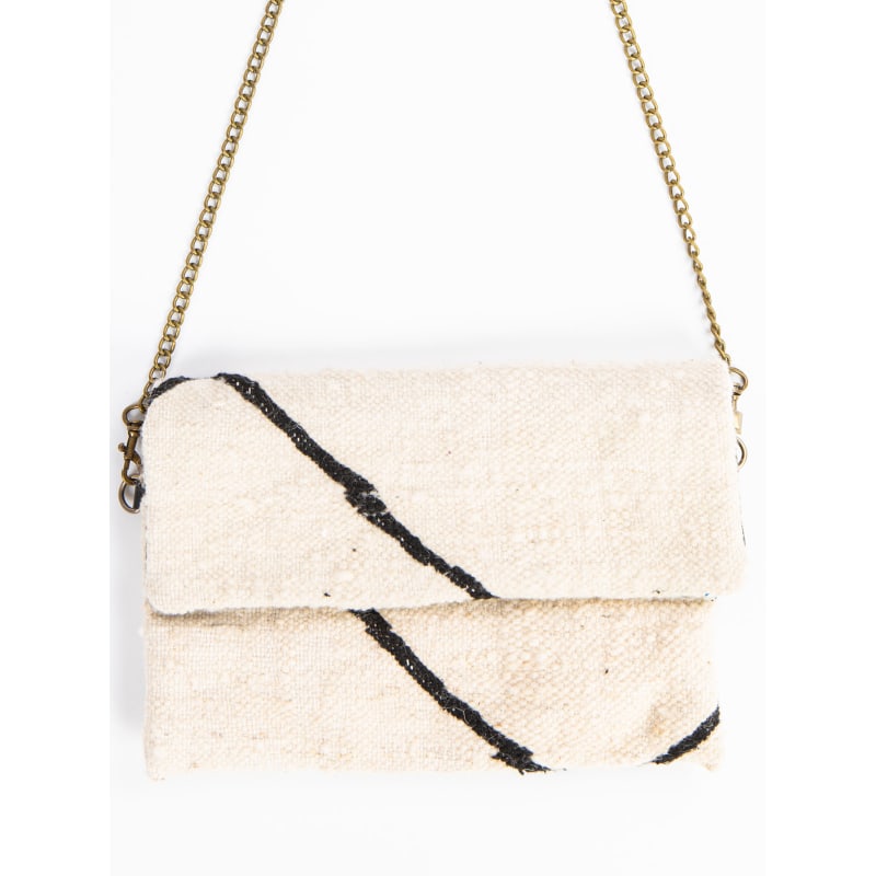 Black cream clutch bag best sale