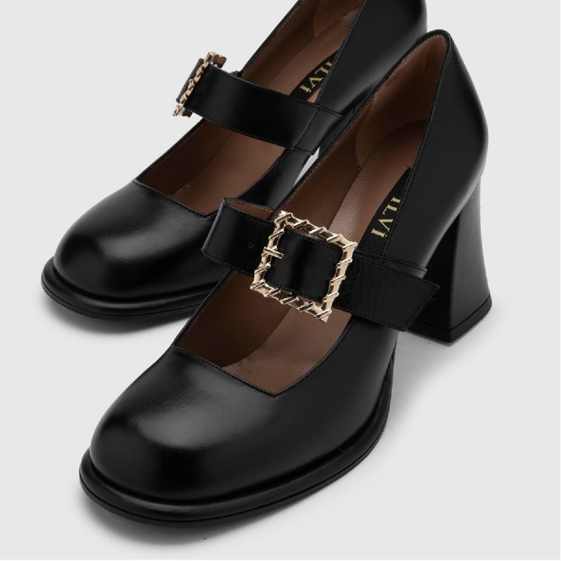 Thumbnail of Beso Black Leather Women's Pump image