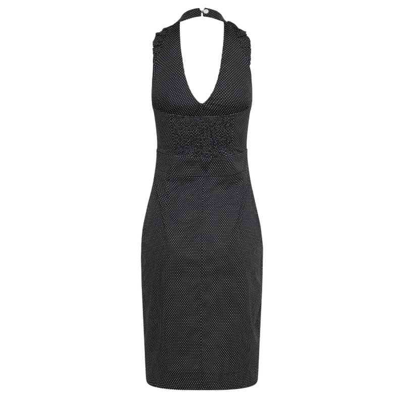 Thumbnail of Betsy Beauty Frill Halter Dress In Black image