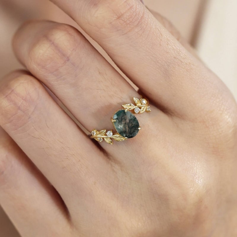 Solid agate ring discount