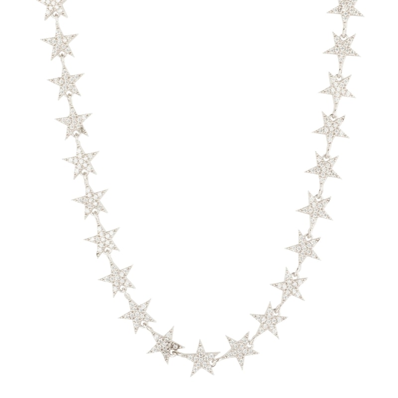 Thumbnail of Star Strand Choker Necklace Silver image