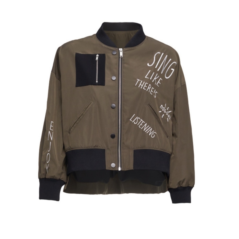 Embroidery & Patch Detailed Tokyo Bomber Jacket by Mier